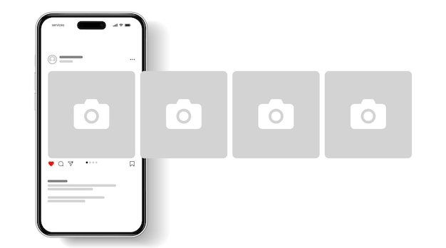 Carousel post template mockup Editable social media posts like instagram scroll frame pages