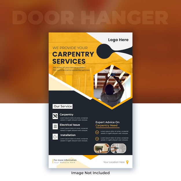 carpenter door hanger design template design