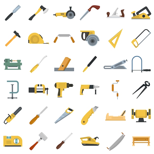 Carpenter icon set