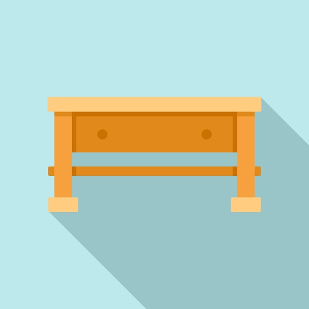 Carpenter work table icon Flat illustration of carpenter work table vector icon for web design