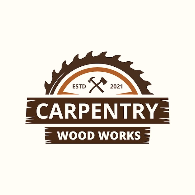 Carpentry Industries Company Logo Template