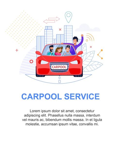 Carpool Service Banner. 