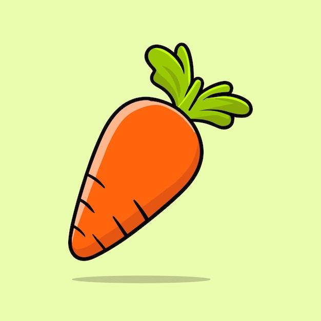 carrot cartoon vector outline illustration food nature concept