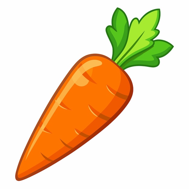 Carrot clipart cartoon style vector illustration