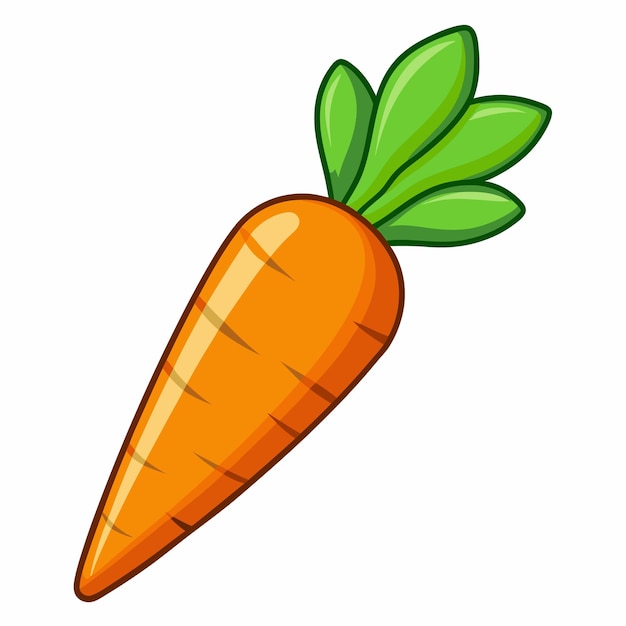 Carrot clipart cartoon style vector illustration