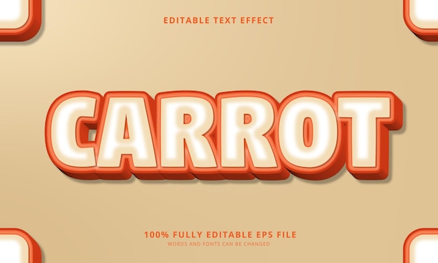 Carrot editable text effect