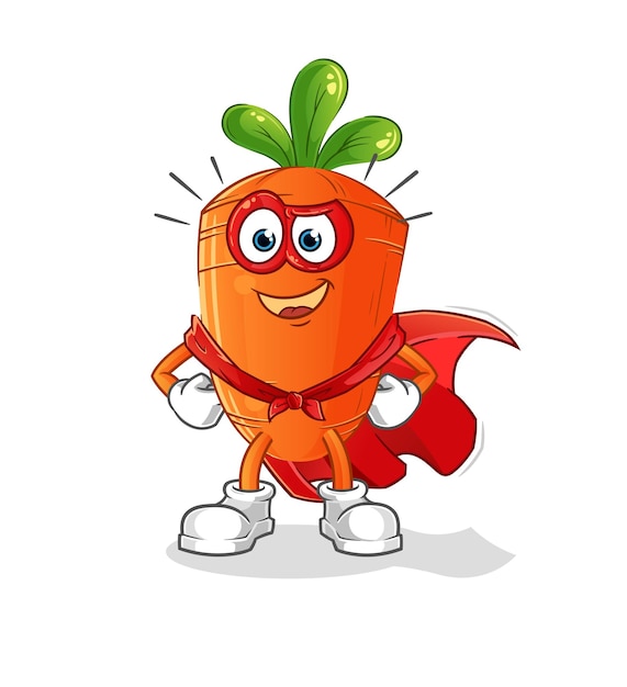 Carrot heroes vector. cartoon character