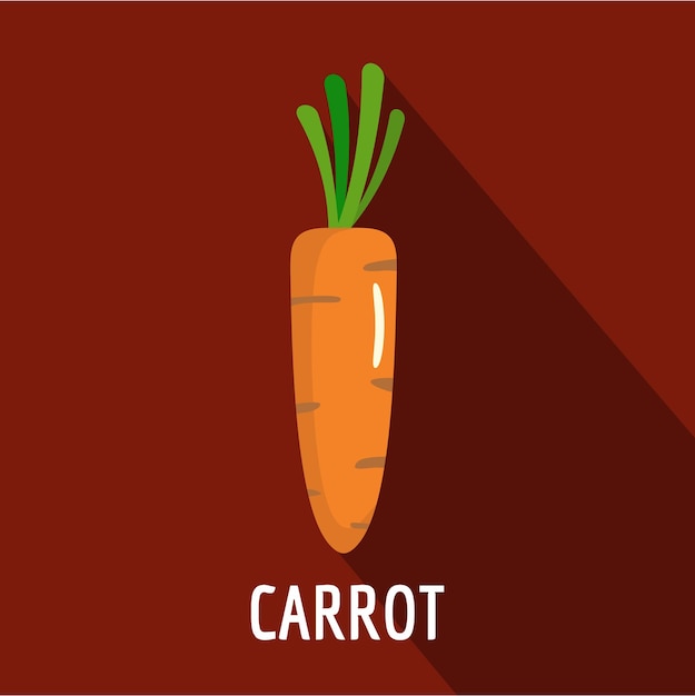 Carrot icon Flat illustration of carrot vector icon for web