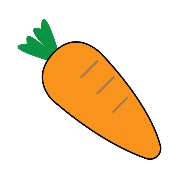 Carrot icon logo vector design template