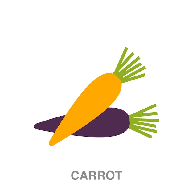 Carrot illustration on transparent background