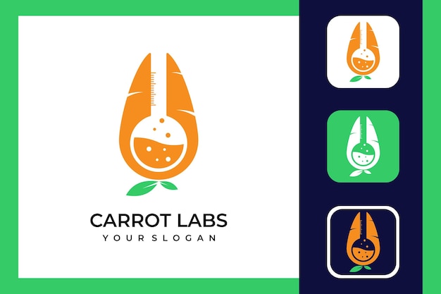 carrot labs logo design and icons