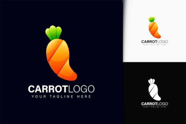 Carrot logo design with gradient