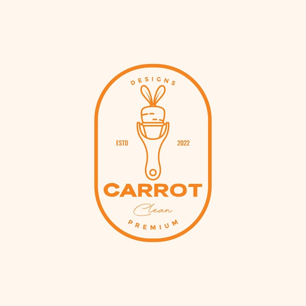 Carrot peeler food logo design