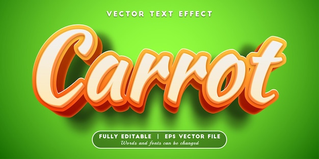 Carrot text effect with editable text style