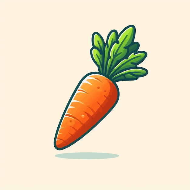 Vector carrot vegetable cartoon vector icon illustration food nature icon concept isolated premium vector