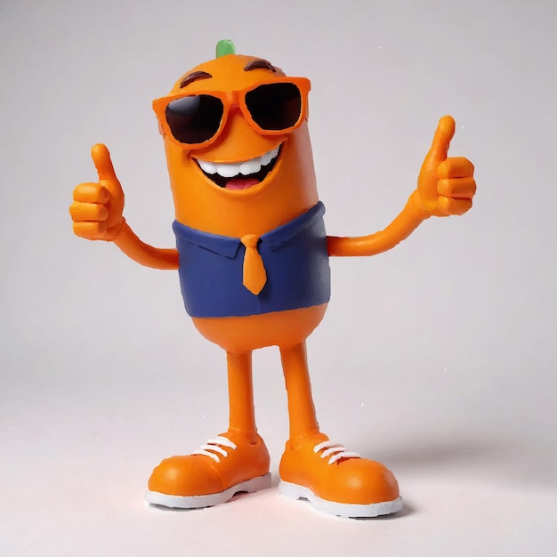 Vector carrot with sunglasses and a pair of sunglasses on it