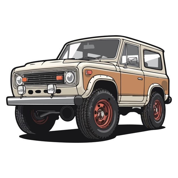 Vector cars ford bronco vector illustration car vector silhouette