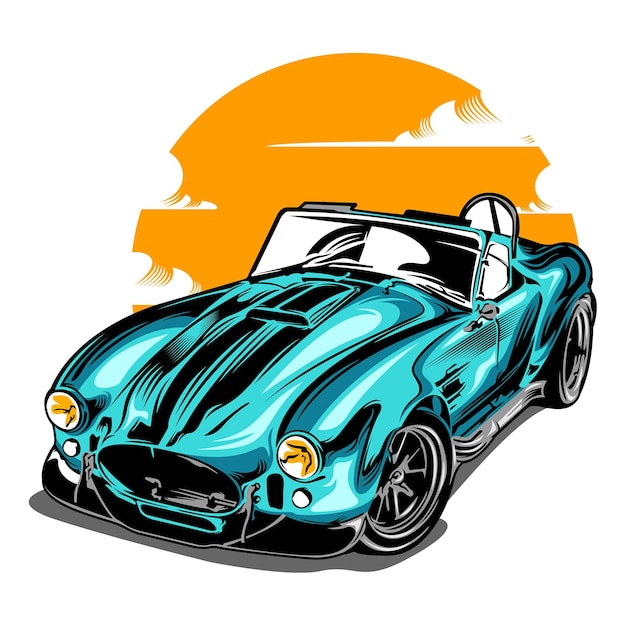 cars illustration with solid color