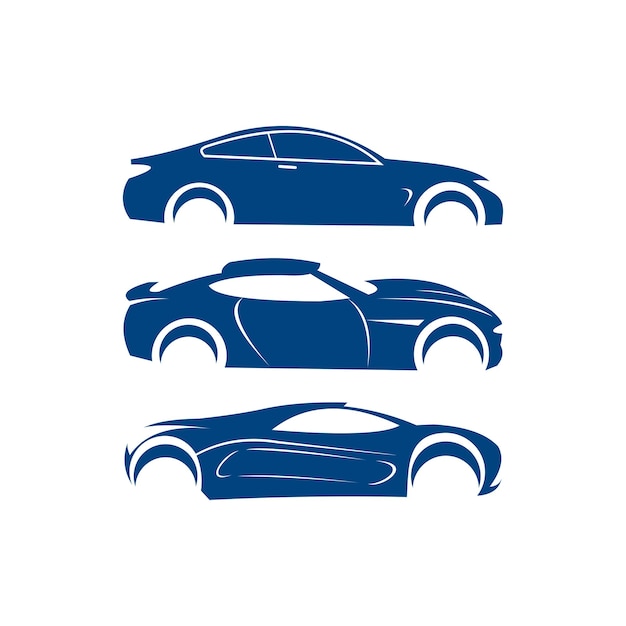 Cars silhouette logo icon set car vehicle collection