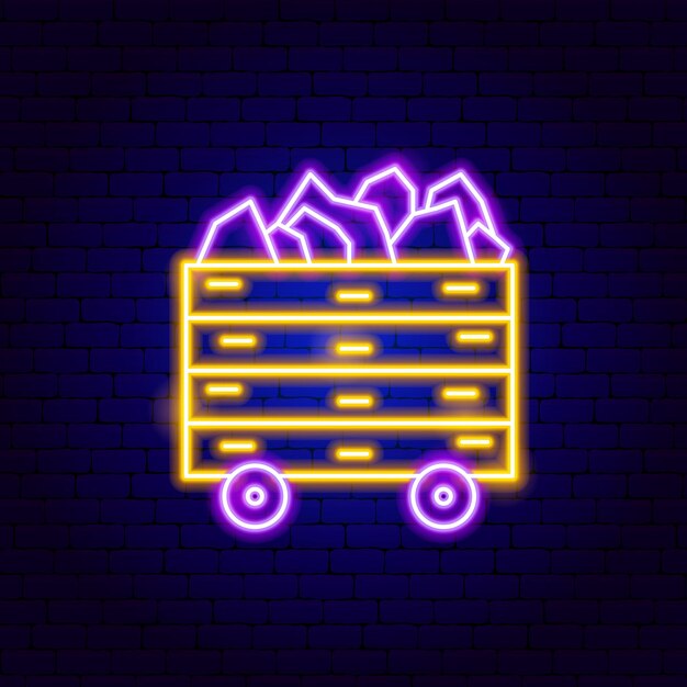 Cart with Coal Neon Sign