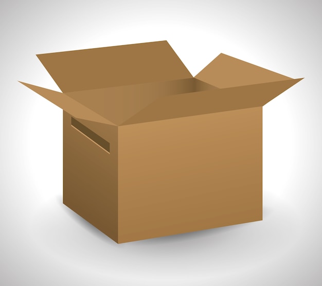 carton box package open delivery shipping logistic icon