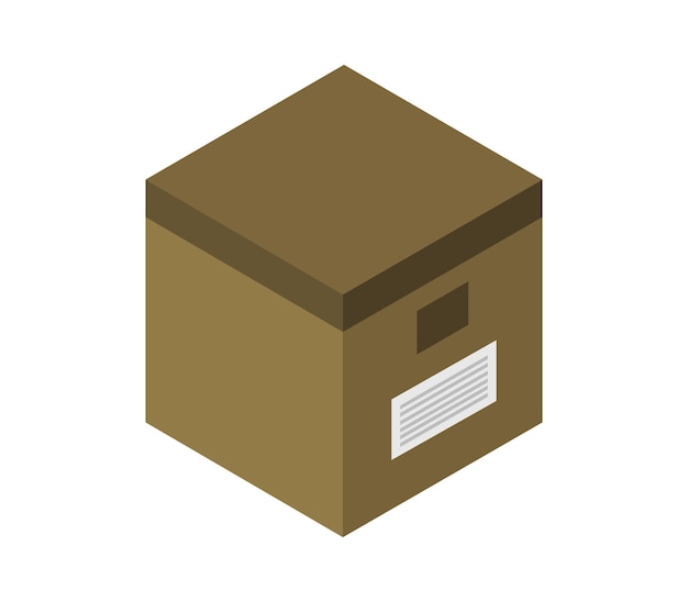 Carton box storage isometric