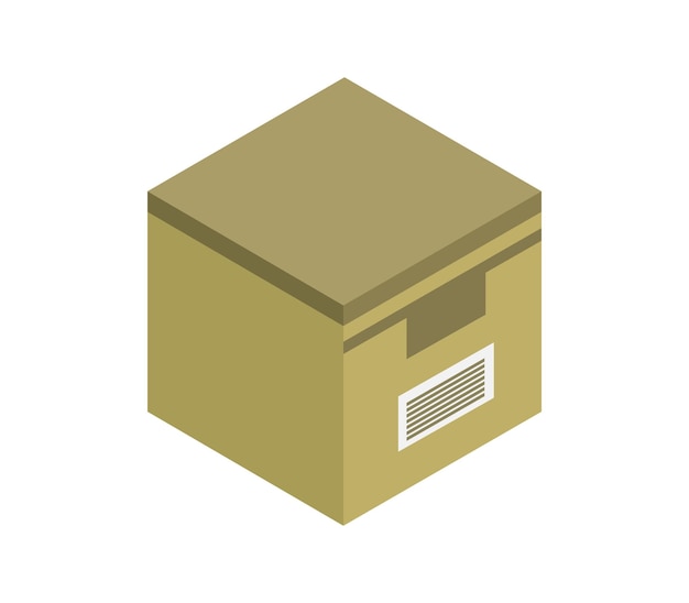 Carton box storage isometric