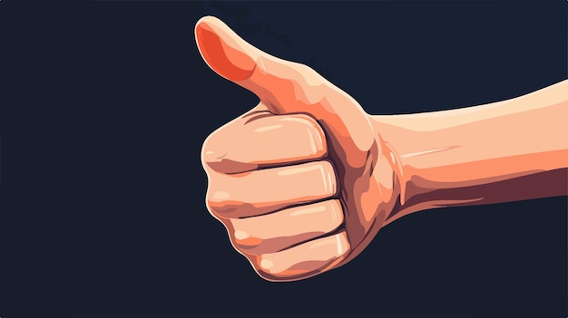 Vector carton vector illustration of hand showing thumbs up gesture