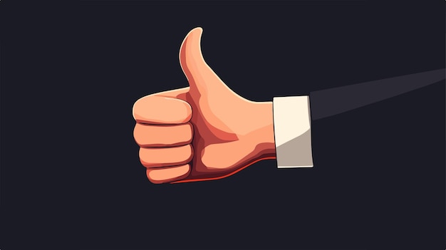 Vector carton vector illustration of hand showing thumbs up gesture