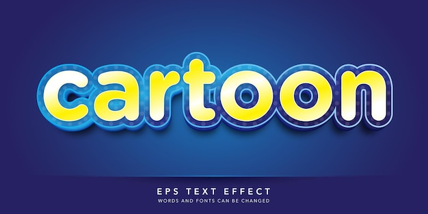 cartoon 3d editable text effect