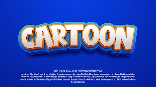 Cartoon 3d style text effect