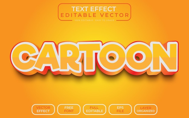 Cartoon 3D Text Effect EPS Vector File