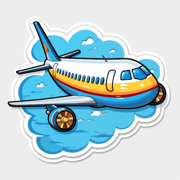 Vector cartoon airplane