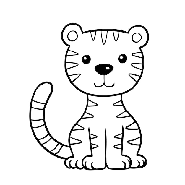 cartoon animal cute kawaii doodle coloring page drawing