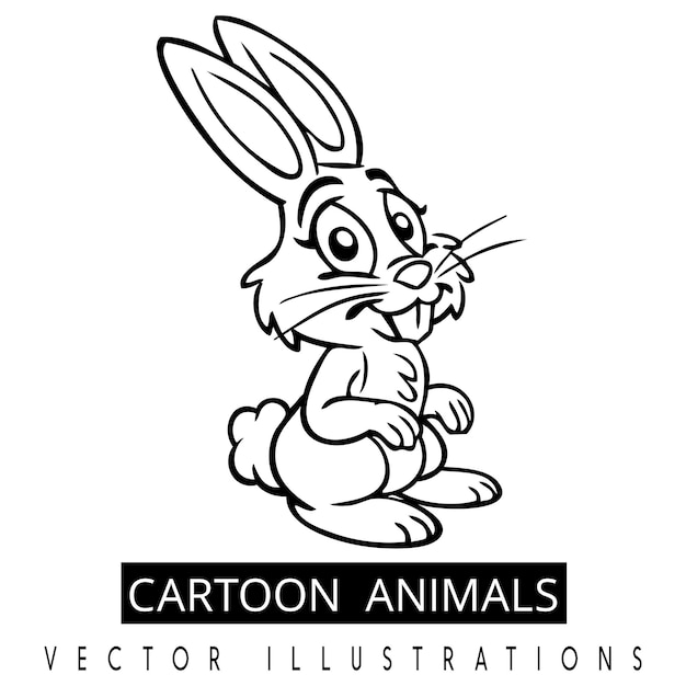 Cartoon animals vector illustrations designs