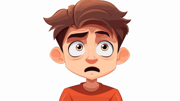 Cartoon Annoyed Boy Illustration