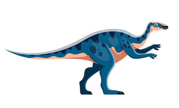 Cartoon Aralosaurus dinosaur isolated character