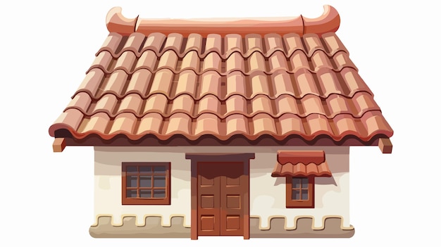 Vector cartoon architecture roof icon for designs and creations