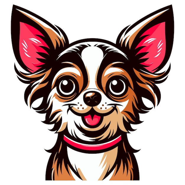 cartoon arctic Chihuahua dog vector illustration