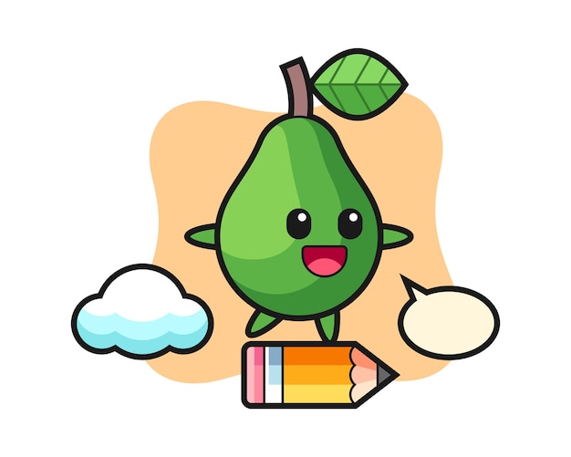 Cartoon avocado illustration