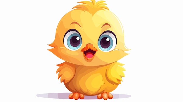 Cartoon Baby Chicken Easter Chick Bird Vector Illustration