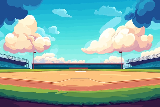 a cartoon of a baseball field with a sign that says quot citi quot on it