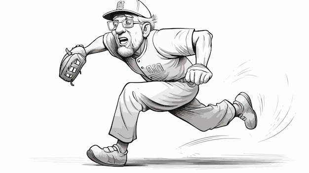 a cartoon of a baseball player with the word  ny  on his shirt