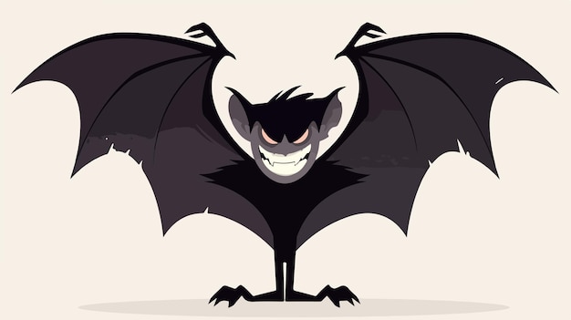 a cartoon of a bat with a mouth open and teeth showing a mouth that has a mouth open