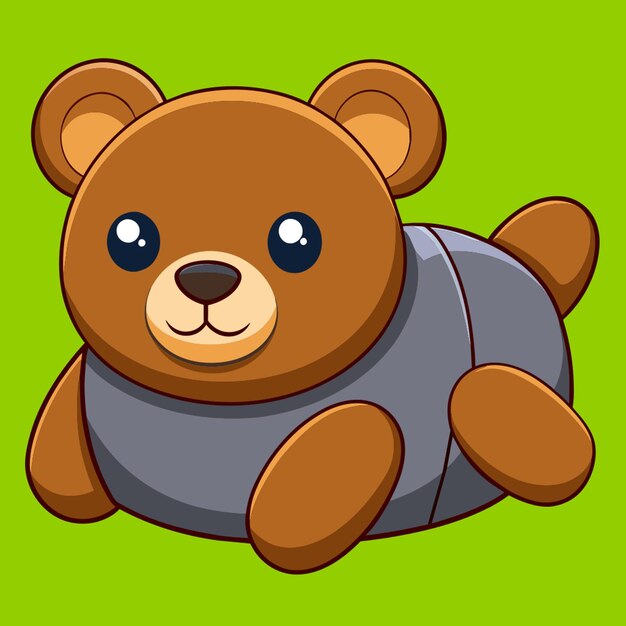 Vector a cartoon bear with a shirt that says  teddy bear