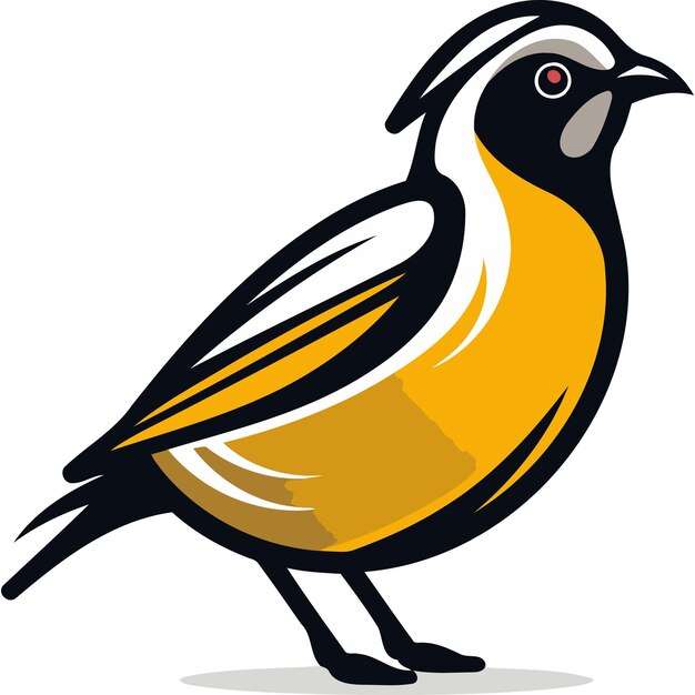 a cartoon bird with a yellow beak and a black and white bird on it