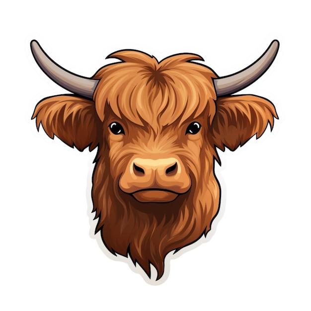 Cartoon bison face vector design