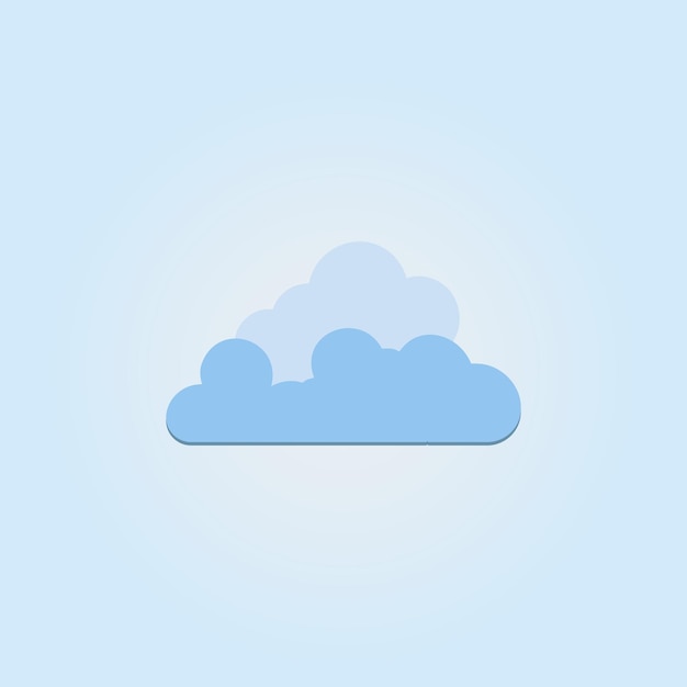 Cartoon blue cloud isolated with transparent background 8