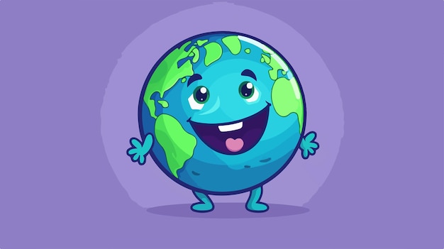 Vector a cartoon of a blue planet with the wordsplaneton it