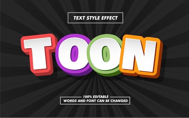 Cartoon Bold Text Style Effect